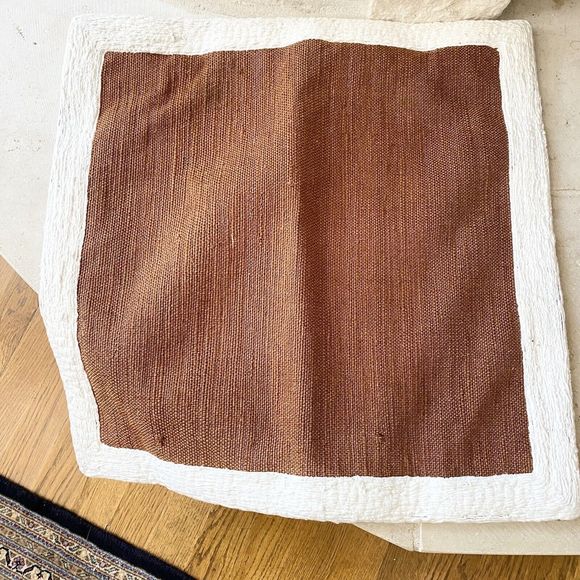 West Elm Accents Nwt West Elm Cotton Linen Burnt Orange Brown